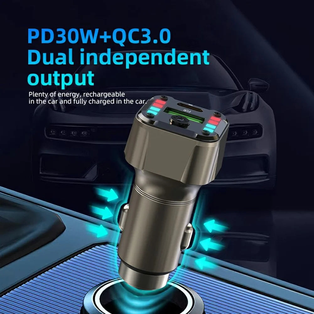 K24 Car Charger PD 30W QC 3.0 Super Charger Dual Ports Car Charging Adapter for iPhone  /  Samsung  /  Huawei - 4