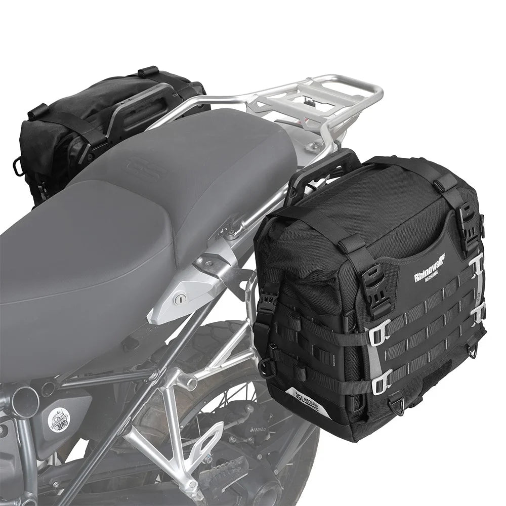 RHINOWALK MJX2004BK 35L Polyester Motorcycle Bag Capacity Expandable Motorbike Side Hanging Bag - Black - 3
