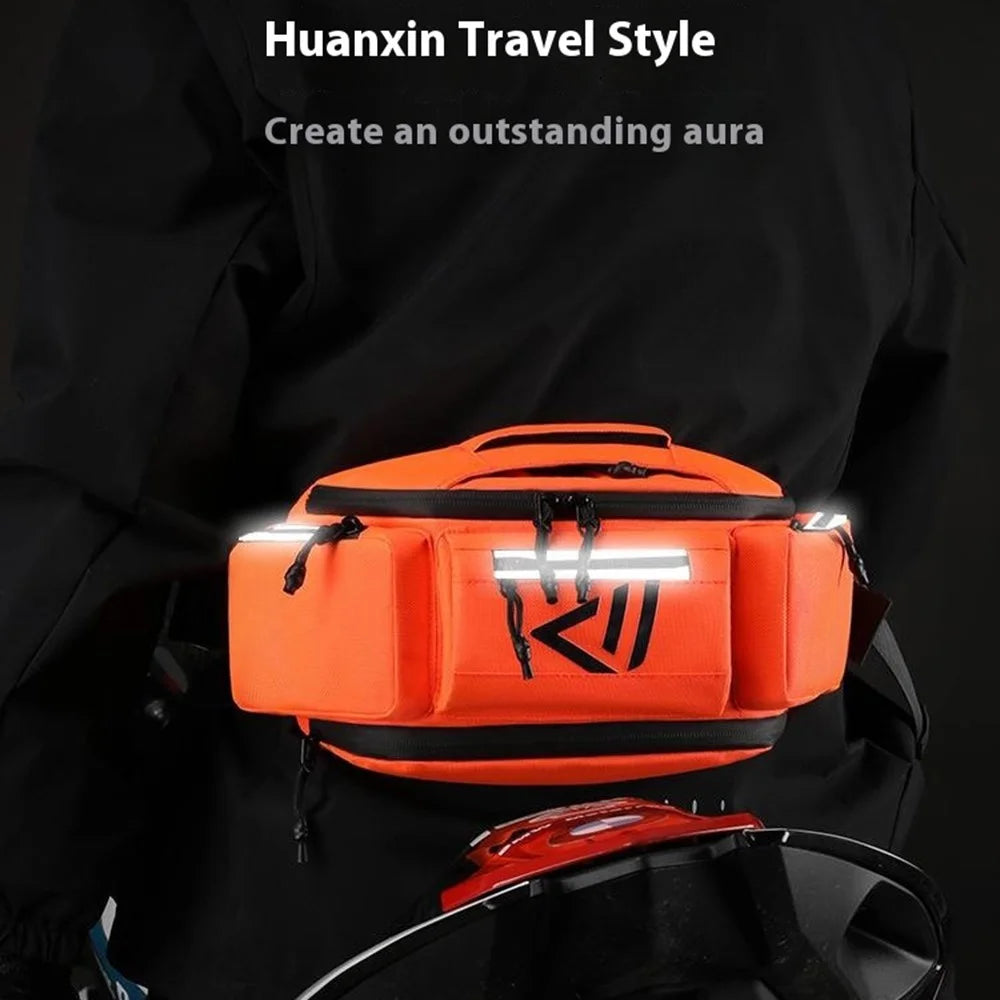 WEPOWER 7701 Casual Cycling Chest Bag Waist Pack Anti-Splash Nylon Crossbody Bag - Orange - 2