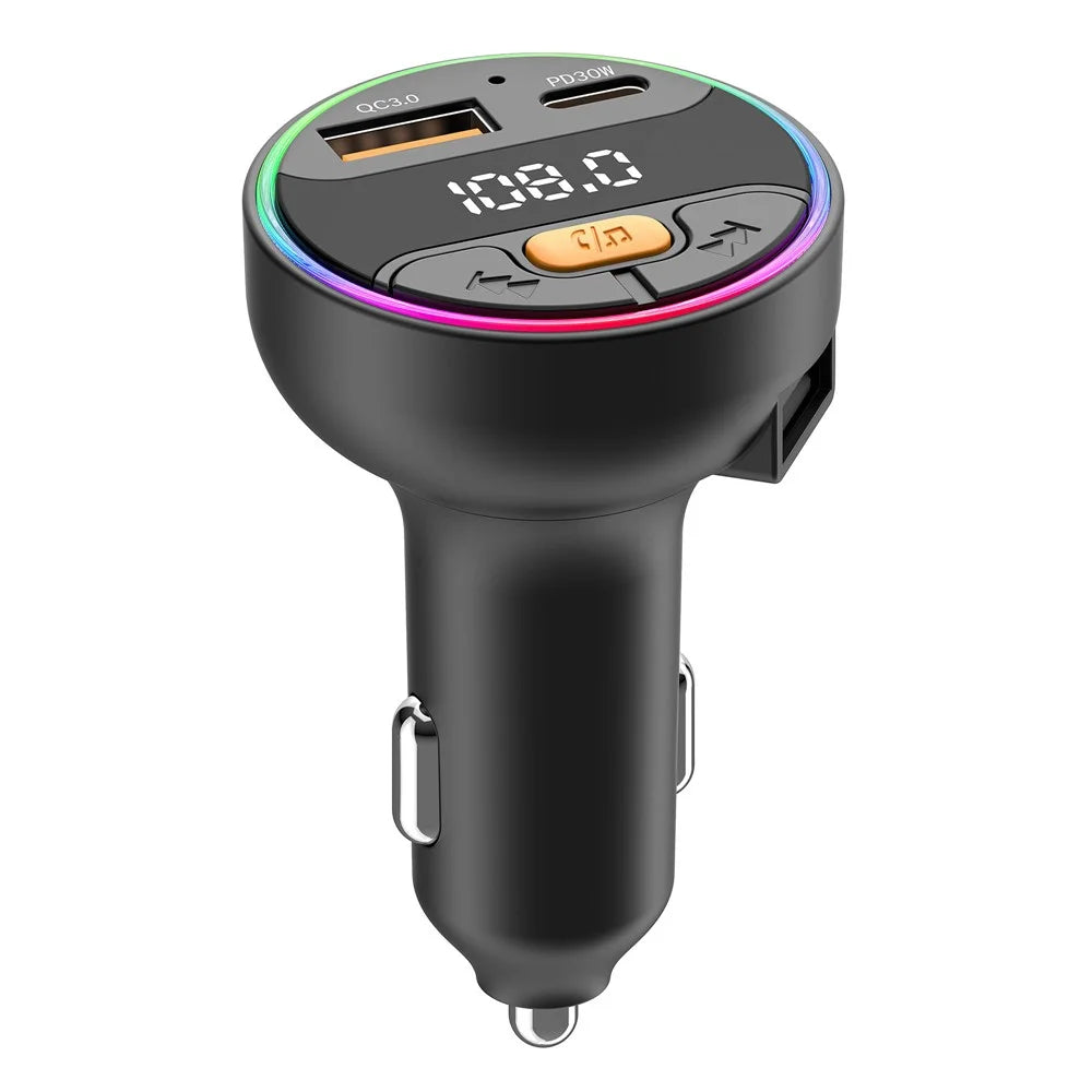 C9S Multifunctional Bluetooth-compatible Car MP3 Player QC3.0 PD 30W Charger FM Transmitter - 2