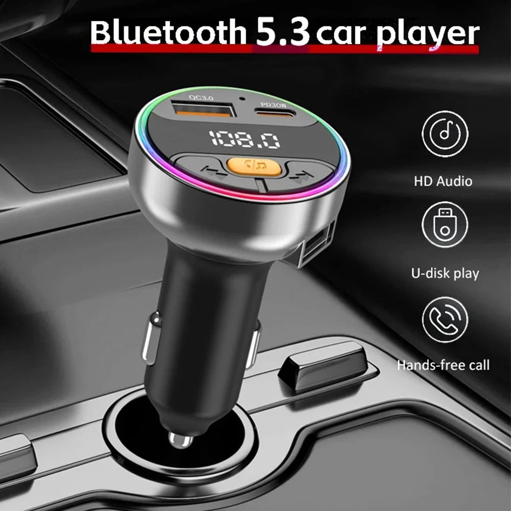 C9S Multifunctional Bluetooth-compatible Car MP3 Player QC3.0 PD 30W Charger FM Transmitter - 6