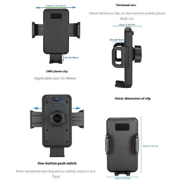 Car Windshield Phone Mount Suction Cup 360 Degree Rotating Mobile Holder - 5