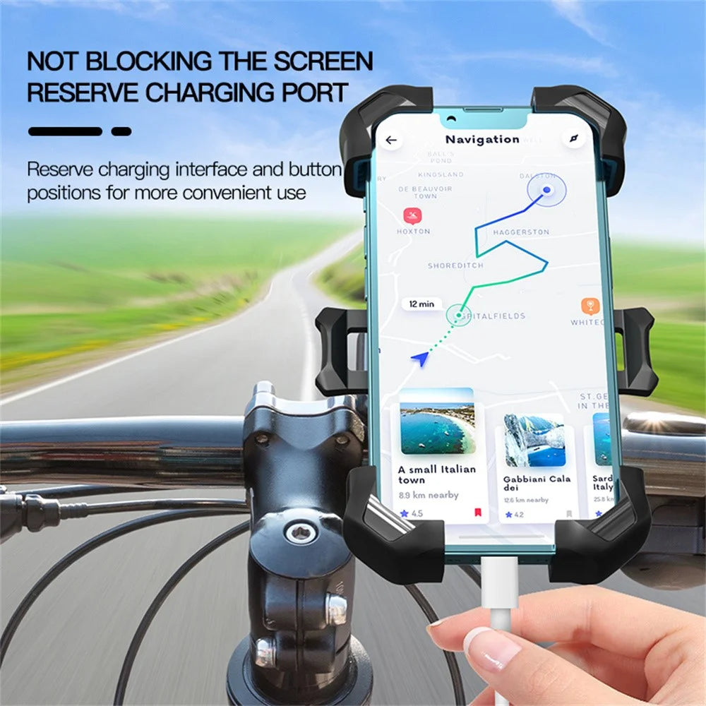 360 Degree Rotation Anti Shake Motorcycle Phone Mount Holder Stand for Electric Bike Scooter - 3