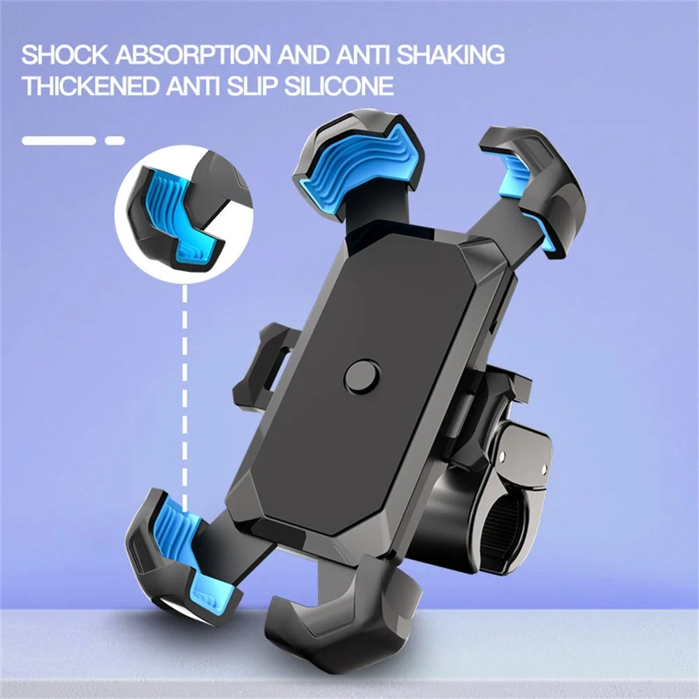 360 Degree Rotation Anti Shake Motorcycle Phone Mount Holder Stand for Electric Bike Scooter - 5