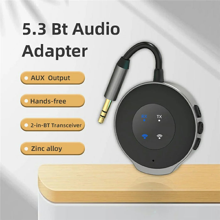 W11 2-in-1 Car Bluetooth-compatible 5.3 Transmitter Receiver Wireless Music Streaming Audio Adapter - 4