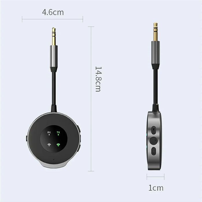 W11 2-in-1 Car Bluetooth-compatible 5.3 Transmitter Receiver Wireless Music Streaming Audio Adapter - 7