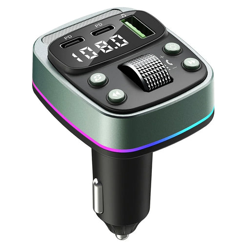 GZ08 Car BT MP3 Player with Car Charger Fast Charging Digital Display Voltage Lossless Audio Quality - 1