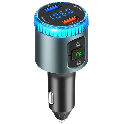 BC77 MP3 Player Ambient Light Digital Display Bluetooth-Compatible Car Charger FM Transmitter Support U-Disk - 1