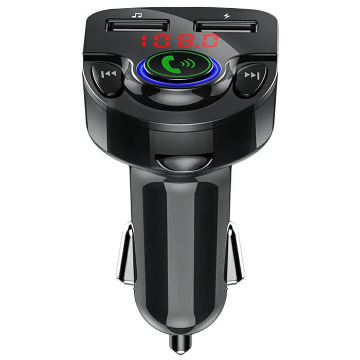 G32 Car Charger Voltage Detection FM Transmitter Bluetooth-Compatible MP3 Player with Voice Navigation - 2