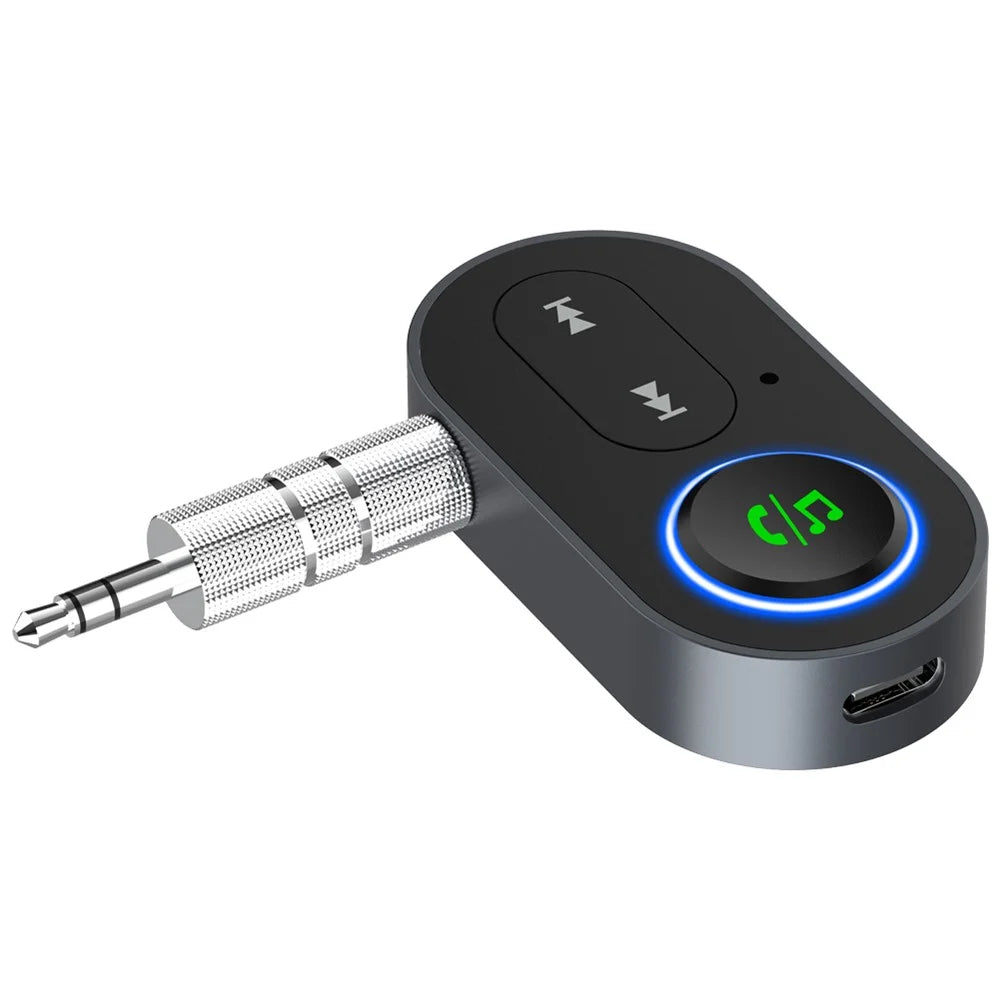 BR10 Car Bluetooth-compatible 5.0 Adapter 3.5mm Aux Audio Music Wireless Receiver Hands-free Call Adapter - 1