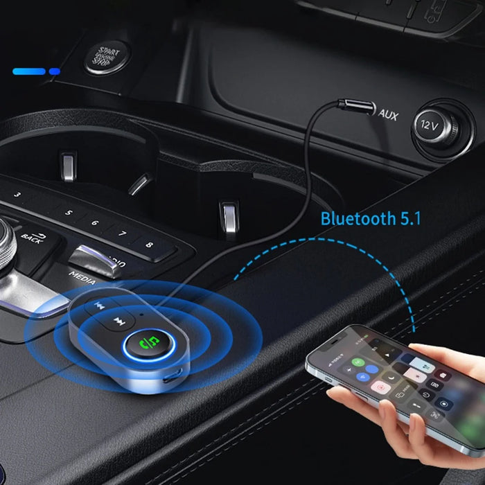 BR10 Car Bluetooth-compatible 5.0 Adapter 3.5mm Aux Audio Music Wireless Receiver Hands-free Call Adapter - 3