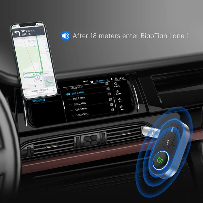 BR10 Car Bluetooth-compatible 5.0 Adapter 3.5mm Aux Audio Music Wireless Receiver Hands-free Call Adapter - 4