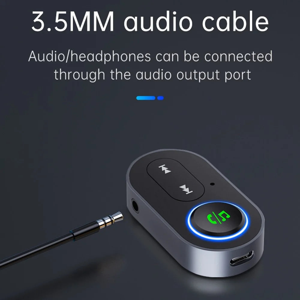 BR10 Car Bluetooth-compatible 5.0 Adapter 3.5mm Aux Audio Music Wireless Receiver Hands-free Call Adapter - 5