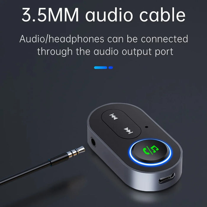 BR10 Car Bluetooth-compatible 5.0 Adapter 3.5mm Aux Audio Music Wireless Receiver Hands-free Call Adapter - 5