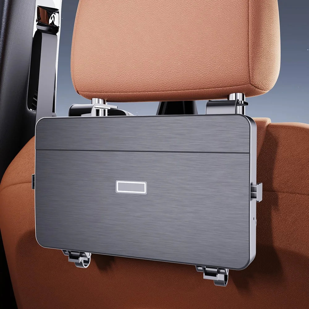 K255 Car Back Seat Food Tray Cup Holder Tissue Box Storage Rack Plastic Expandable Organizer - 7