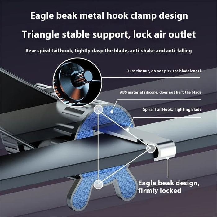 Y6 Car Air Vent Mount Automatic Positioning Magnetic Phone Holder Extension Rod Cellphone Bracket - Black - 7
