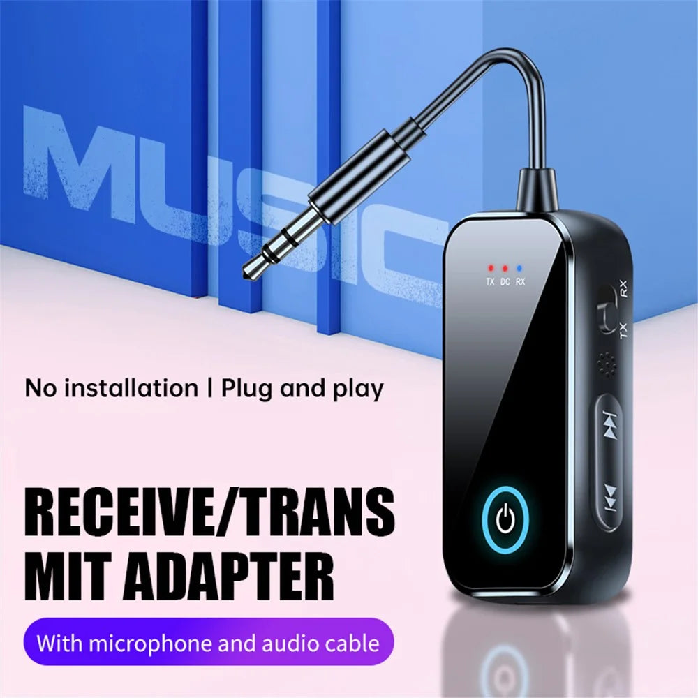 T80 Wireless Audio Transmitter Bluetooth-Compatible 5.4 Receiver / Transmitter 2-in-1 Adapter for Car AUX / TV / Speakers - 4
