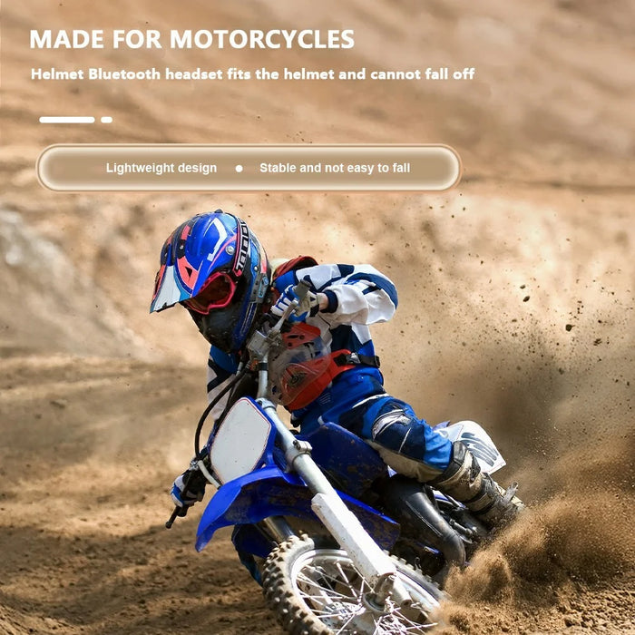 C50 Motorcycle Helmet Headphone Bluetooth-Compatible 5.4 Music Headset with Rhythm Light Effects - 3