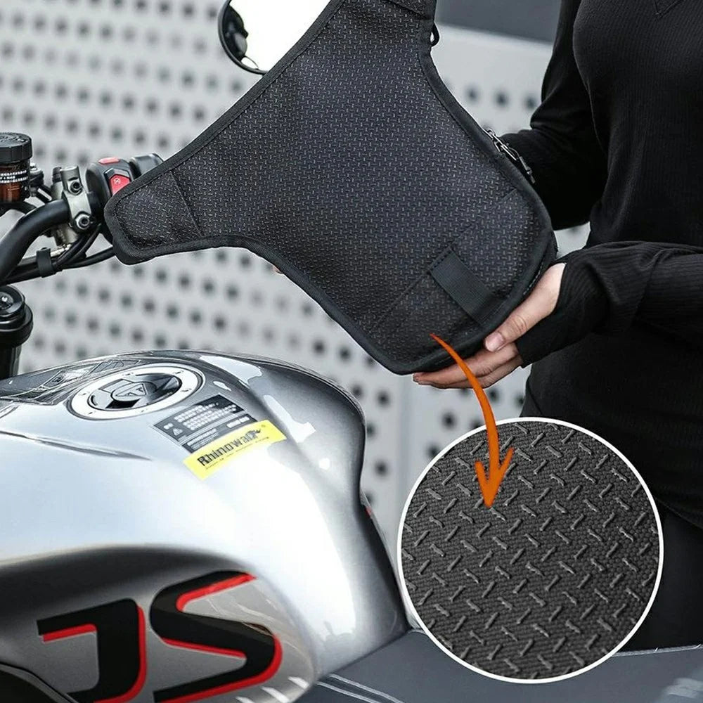 RHINOWALK 2.4L Magnetic Motorcycle Tank Bag Polyester Multipurpose Crossbody Waist Pack Leg Bag - 5