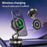 D1W Magnetic Car Phone Holder Wireless Charger 360° Foldable Vacuum Suction Phone Mount Stand - Black - 3