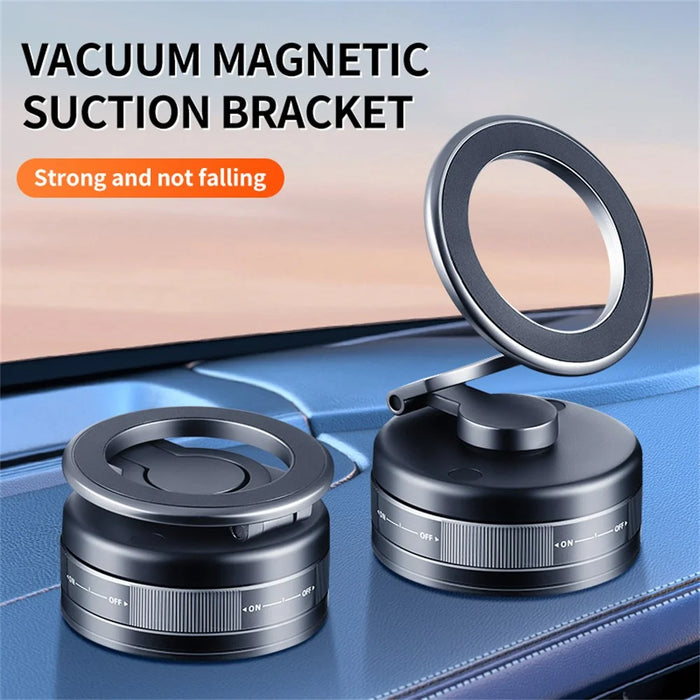 S11 Dashboard Magnetic Car Phone Holder 360° Rotation Foldable Alloy Mobile Phone Mount - 2