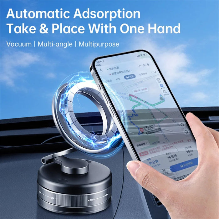 S11 Dashboard Magnetic Car Phone Holder 360° Rotation Foldable Alloy Mobile Phone Mount - 3