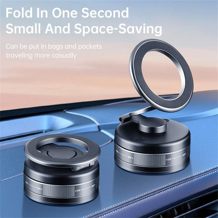S11 Dashboard Magnetic Car Phone Holder 360° Rotation Foldable Alloy Mobile Phone Mount - 6