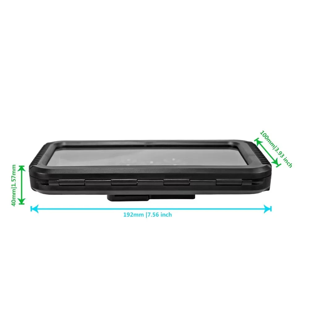 Bike Phone Mount Waterproof Case Motorcycle Bicycle Electric Scooter Rotatable IPX4 Cellphone Holder - 6