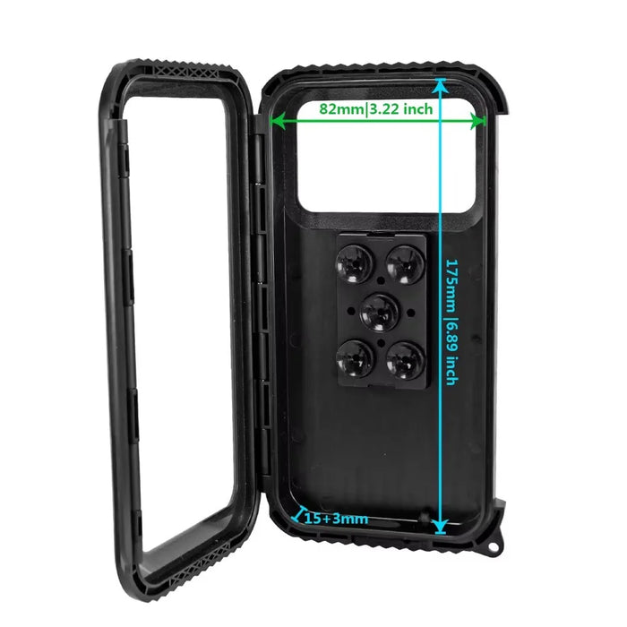 Motorcycle Bike Electric Scooter Phone Mount Rearview Mirror Holder Waterproof Case - 7