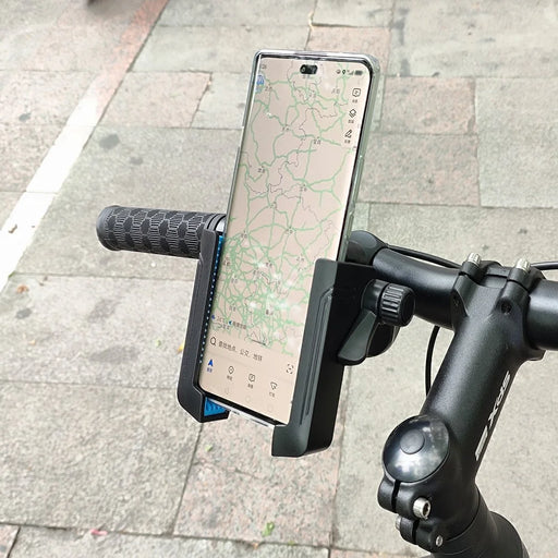 Bike Phone Mount Bracket E-Bike Motorcycle Stroller Golf Cart Rotatable Cellphone Holder - 2