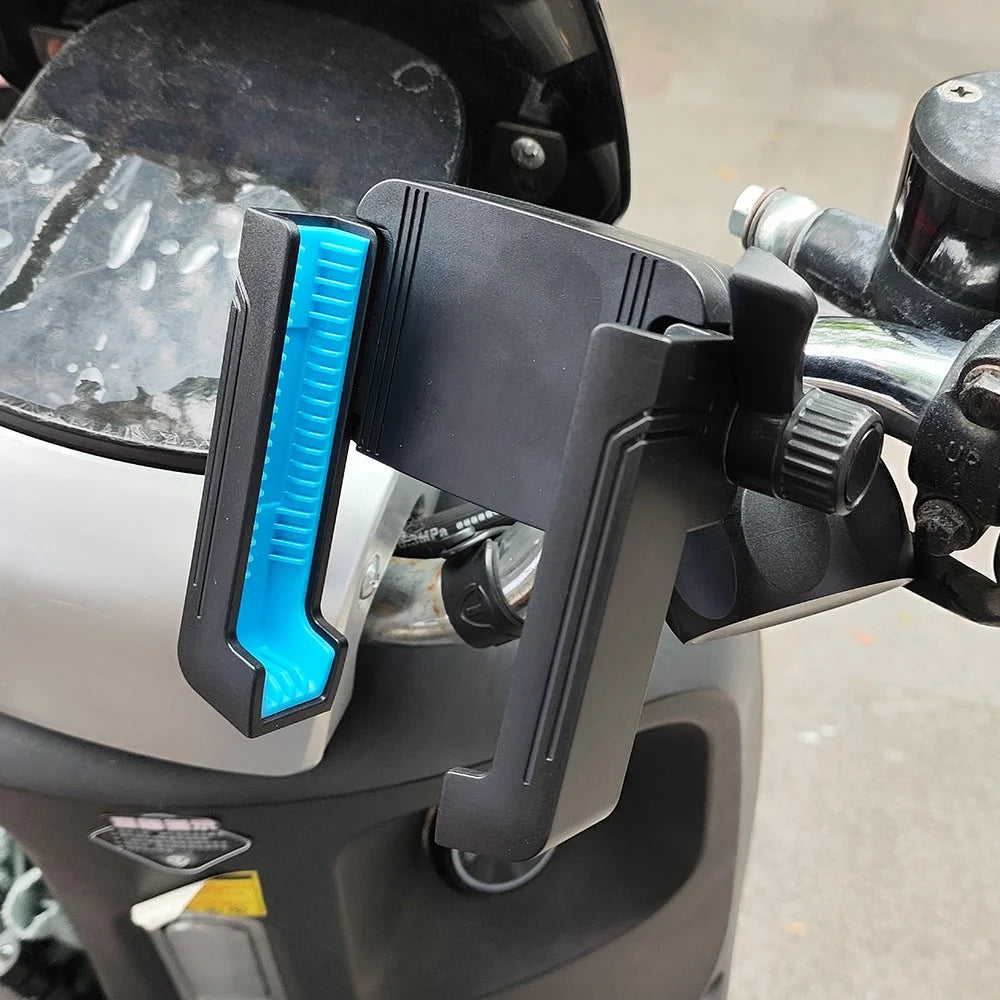 Bike Phone Mount Bracket E-Bike Motorcycle Stroller Golf Cart Rotatable Cellphone Holder - 3
