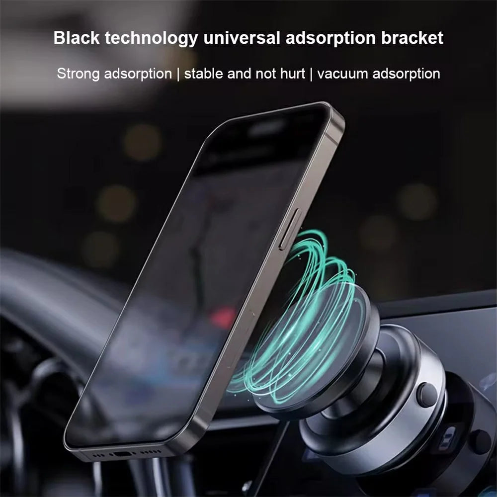 X90 Magnetic Car Phone Mount 360 Degree Rotation Strong Suction Dashboard Phone Holder - Black - 2