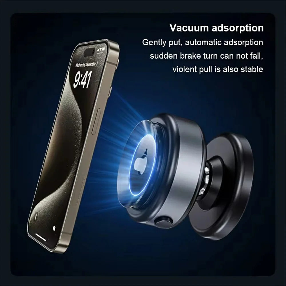 X90 Magnetic Car Phone Mount 360 Degree Rotation Strong Suction Dashboard Phone Holder - Black - 4