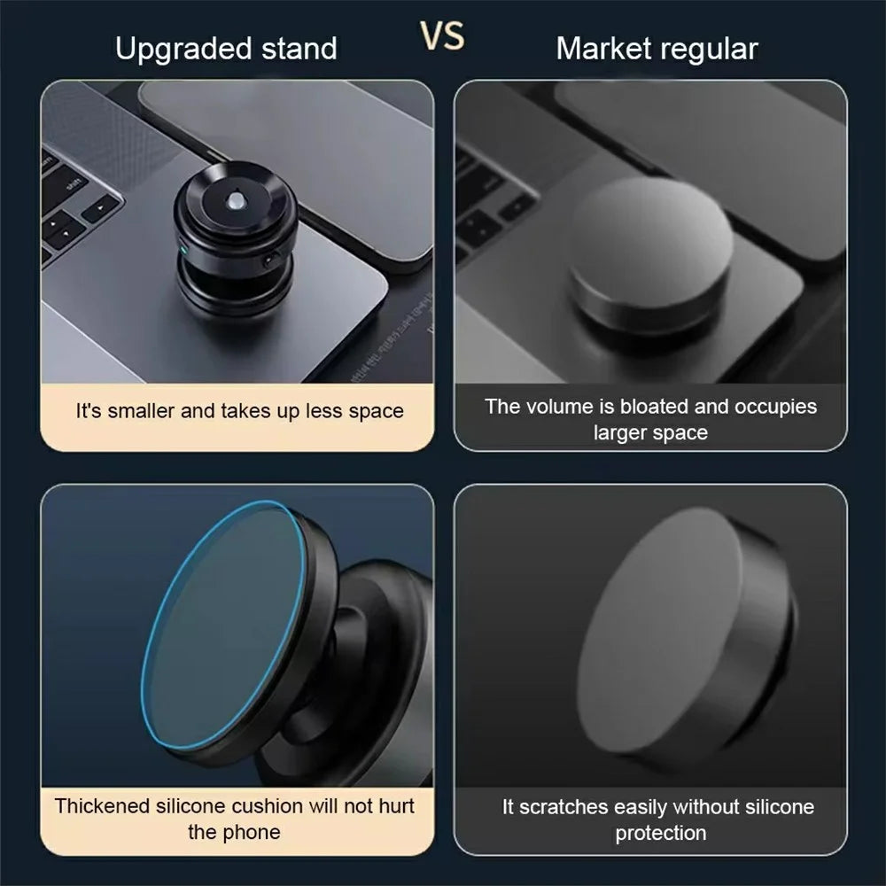 X90 Magnetic Car Phone Mount 360 Degree Rotation Strong Suction Dashboard Phone Holder - Black - 6