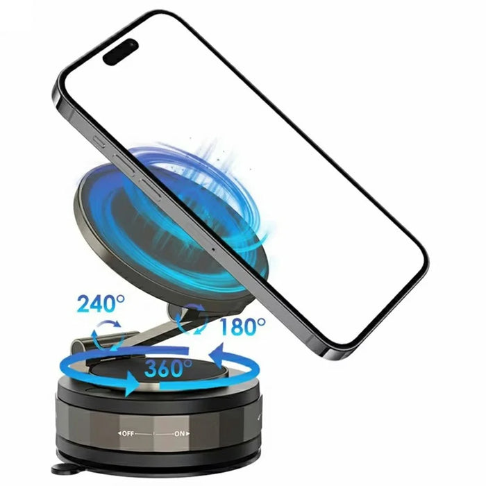 T30 Car Dashboard Magnetic Phone Holder 360 Degree Rotation Vacuum Suction Cup Bracket - 3