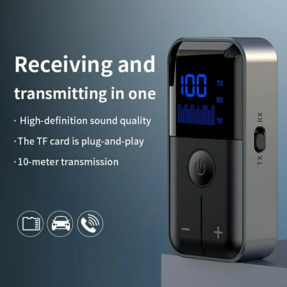 M20 Wireless AUX Receiver Transmitter Lavalier Clip Bluetooth-compatible 5.4 Adapter for Car Home Audio - 2