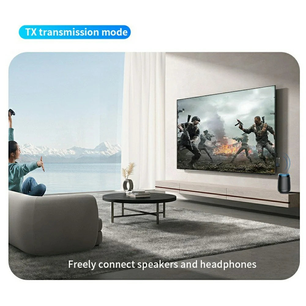 M33 2 In 1 Bluetooth-compatible 5.4 Receiver Transmitter for Car AUX TV Wireless Audio Adapter - 5