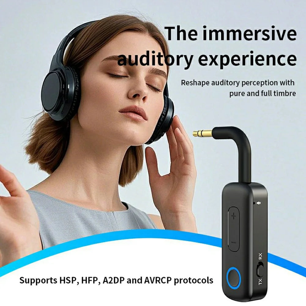 M33 2 In 1 Bluetooth-compatible 5.4 Receiver Transmitter for Car AUX TV Wireless Audio Adapter - 6