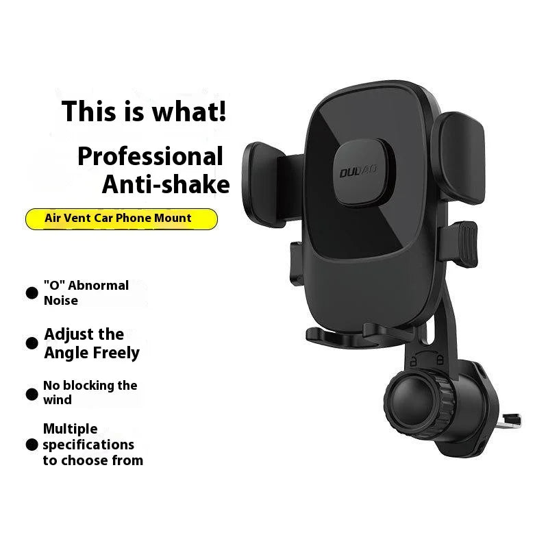 DUDAO F2N Car Air Vent Phone Holder Adjustable Clip Mount Universal Compatibility 4-7 Inch Smartphone - Black Extended Version - 2