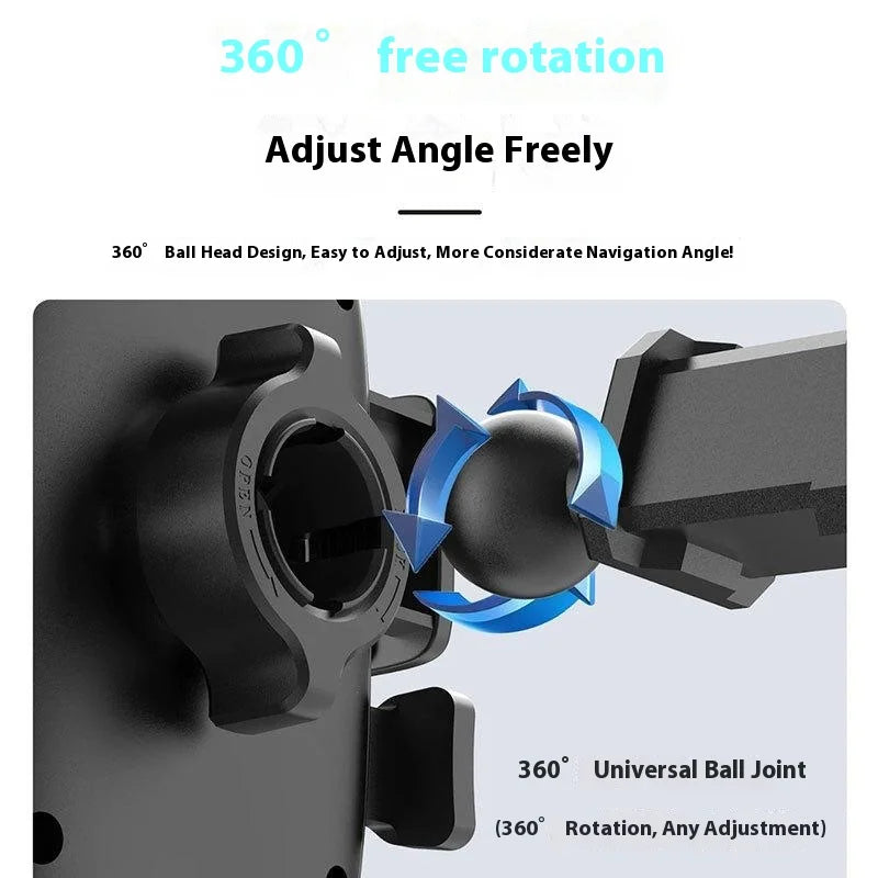 DUDAO F2N Car Air Vent Phone Holder Adjustable Clip Mount Universal Compatibility 4-7 Inch Smartphone - Black Extended Version - 7