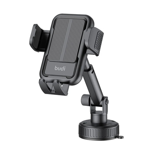 BUDI CM590B Suction Cup Base Car Mount Phone Holder One Hand Operation Adjustable Cellphone Bracket - 1