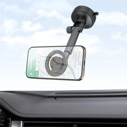BUDI CM591B Adjustable Magnetic Phone Mount for Car 360 Degree Rotation Suction Cup Base Cellphone Holder - 2