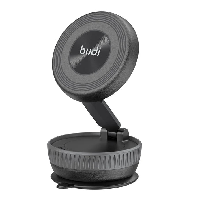 BUDI CM592B Suction Cup Base Cellphone Bracket 2-Stage Foldable Car Magnetic Mount Phone Stand - 1