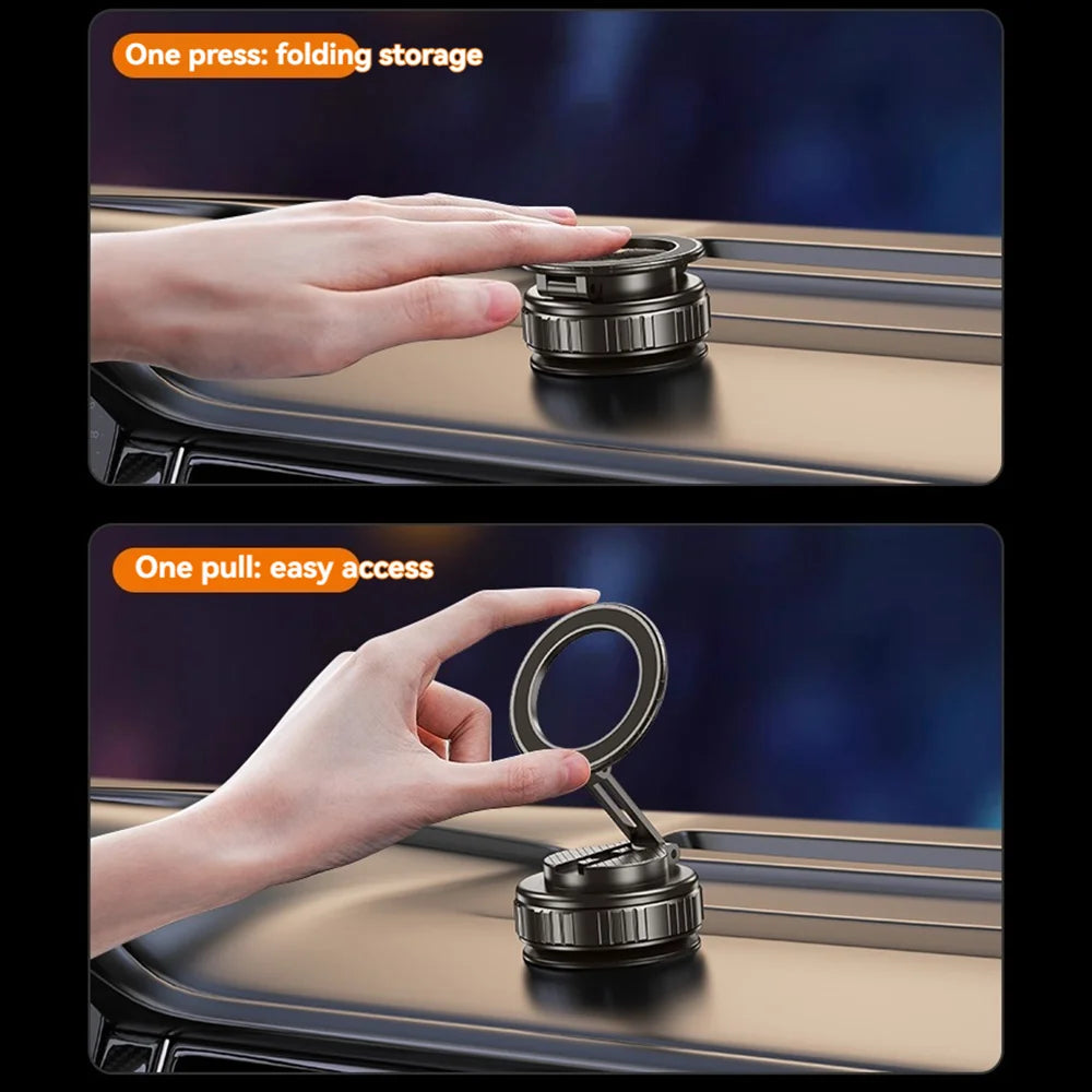 SSX Magnetic Phone Holder 360° Rotating Suction Cup Car Dashboard Adjustable Phone Mount Sand - Black - 5