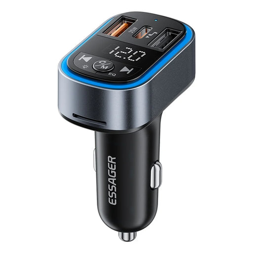 ESSAGER ECCFM-CT0G-P 35W PD Fast Charging Car Charger Dual Ports A+C Intelligent Chip Car Charger for FM MP3 - Grey - 2