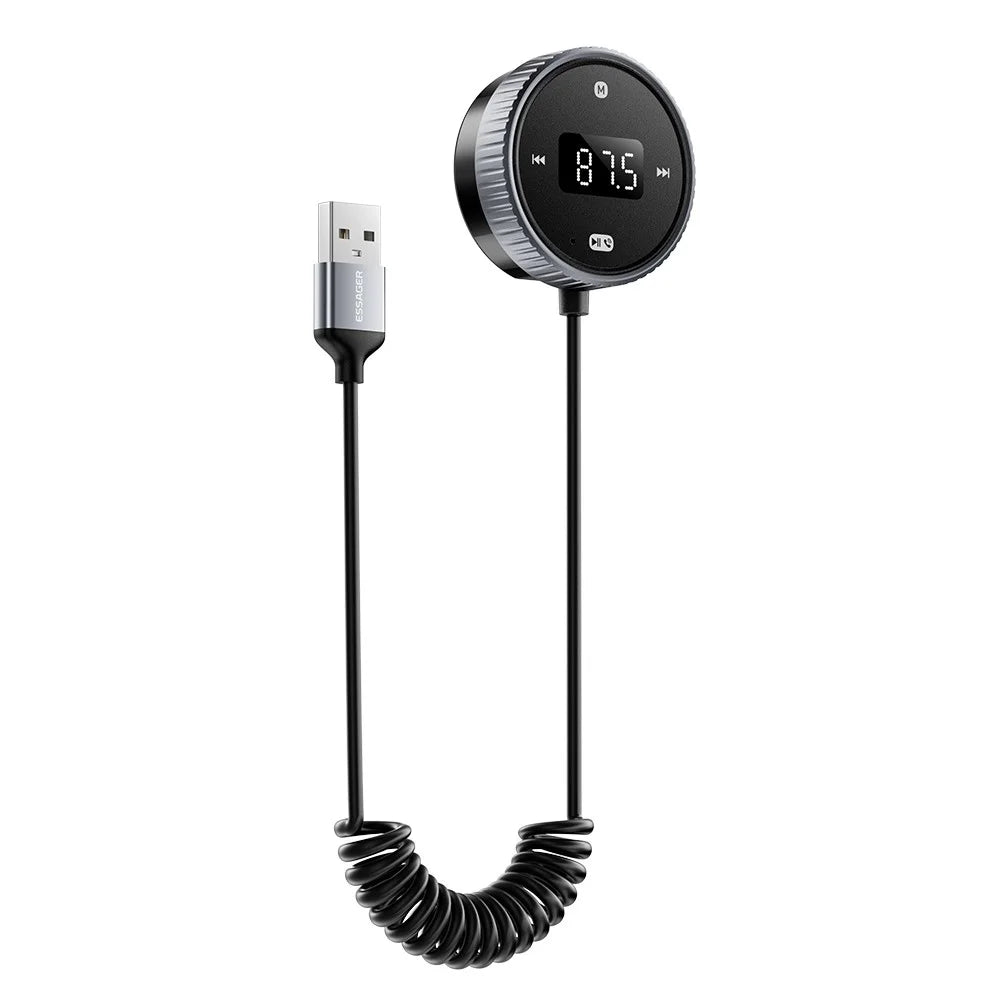 ESSAGER EBTFM-HS0G-P Bluetooth-compatible FM Transmitter Adapter 5.3 Version Hands-Free Calling - 2