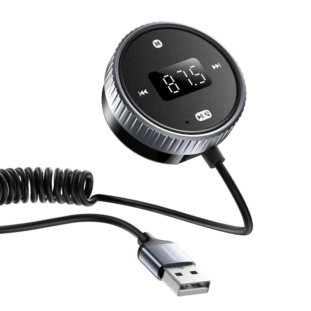 ESSAGER EBTFM-HS0G-P Bluetooth-compatible FM Transmitter Adapter 5.3 Version Hands-Free Calling - 3