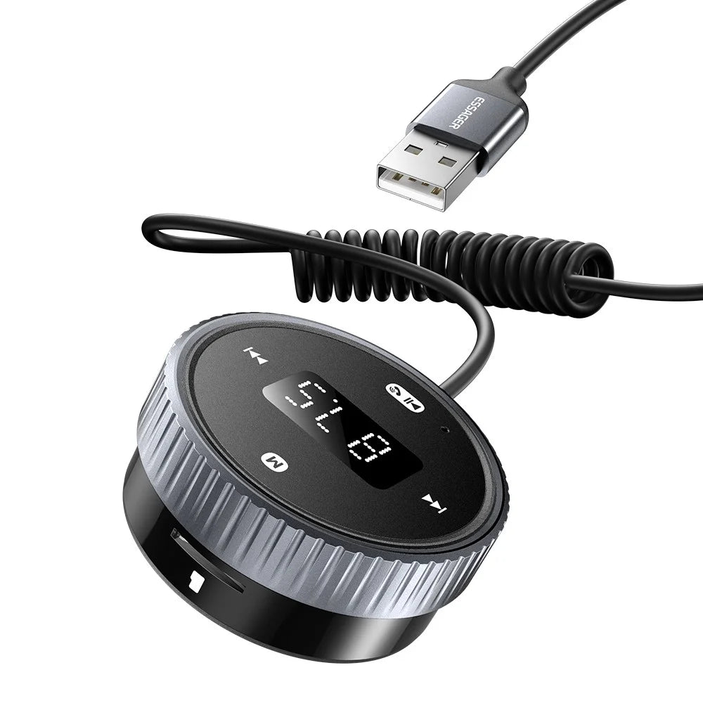 ESSAGER EBTFM-HS0G-P Bluetooth-compatible FM Transmitter Adapter 5.3 Version Hands-Free Calling - 4