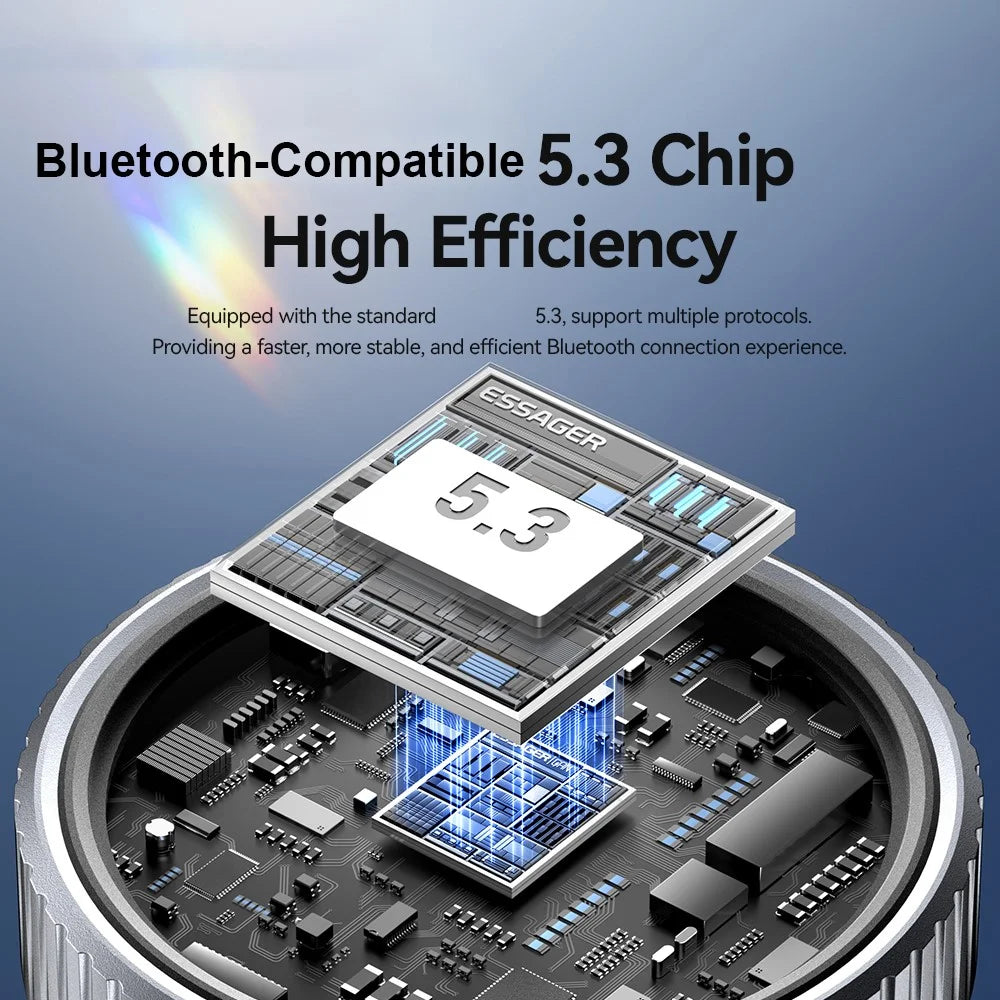 ESSAGER EBTFM-HS0G-P Bluetooth-compatible FM Transmitter Adapter 5.3 Version Hands-Free Calling - 7