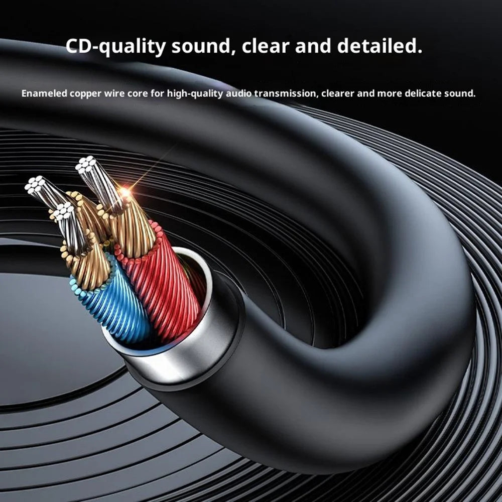 YESIDO YAU82 3.5mm AUX Car Bluetooth-Compatiable Audio Player CD-Quality Sound - Black - 6